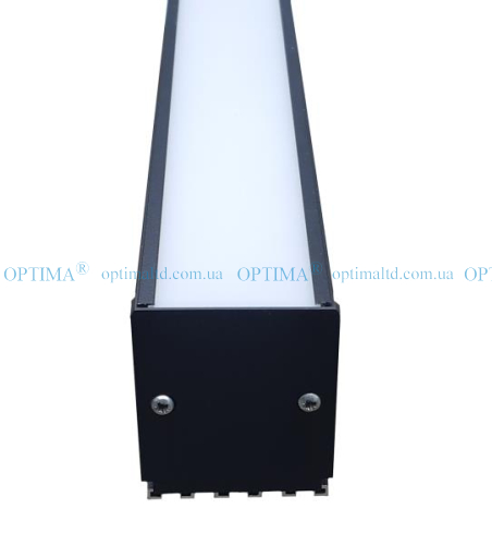 Лінійний підвісний світильник ДСО Premium 40Вт 6500К чорний Optima фото 3