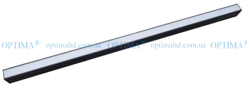 Лінійний підвісний світильник ДСО Premium 120Вт 4000К чорний Optima фото 4