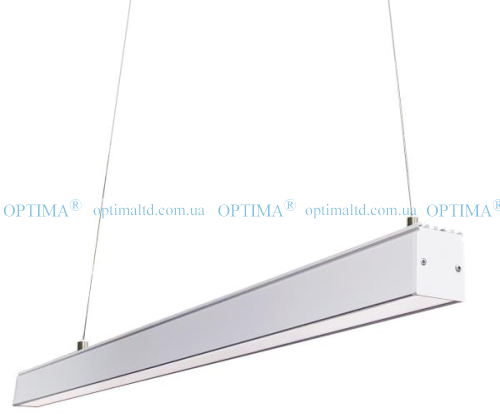 Линейный подвесной светильник ДСО Premium 120Вт 4000К белый Optima