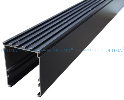 Профиль для линейного подвесного светильника ДСО Premium 2400мм черный Optima фото 2