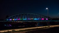 Светодиодное освещение моста Хендрикса в Загребе