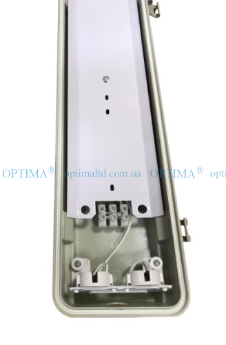 Промисловий світлодіодний світильник (з плитою) 2х36 1200мм IP65 Optima фото 5