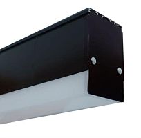 Линейный подвесной светильник ДСО Premium 80Вт 4000К черный Optima П рассеиватель
