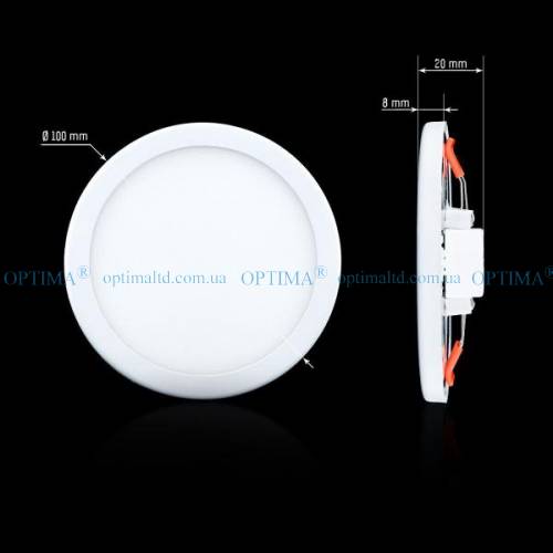Світлодіодний світильник CL-R6W-5/2 6Вт 5000К круглий пластик фото 2