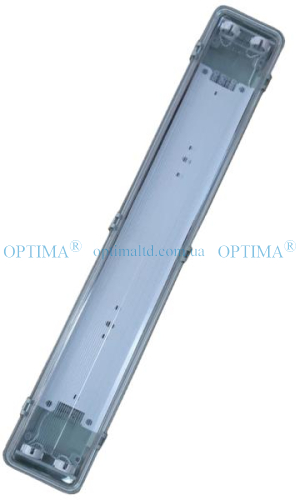 Світлодіодний світильник (корпус з плитою) 2х18 600мм IP65 Optima