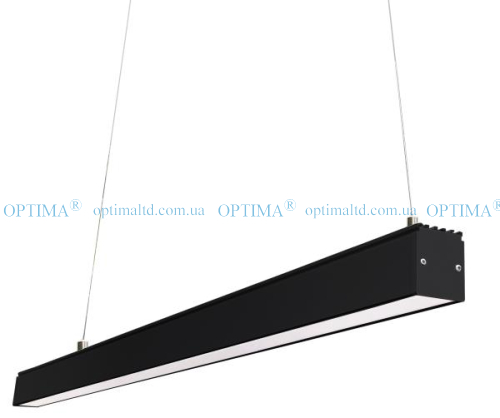 Лінійний підвісний світильник ДСО Premium 120Вт 5000К чорний Optima