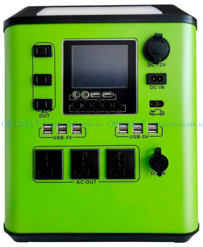 Зарядна станція Optima 800Вт/год Зелена