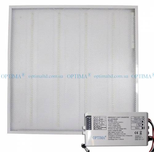 Led панель prismatic 36Вт 6500К с аккумулятором Optima